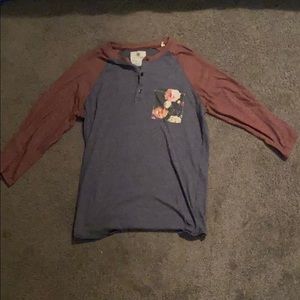 3/4 long sleeve shirt